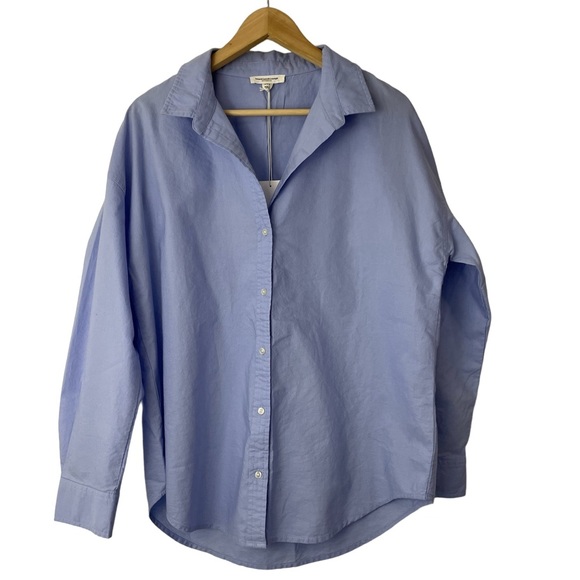 NWT Beachlunchlounge Sydney Blue Long Sleeve Button Down Shirt L - Picture 2 of 7